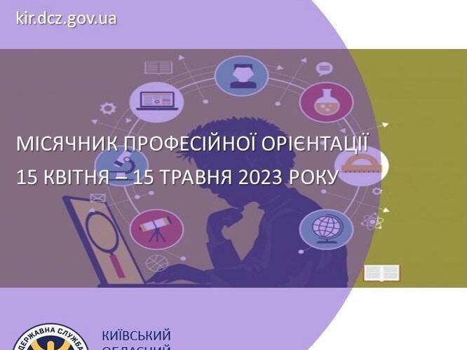 Запрошуємо на Місячник професійної орієнтації 17 квітня -15 травня 2023 року