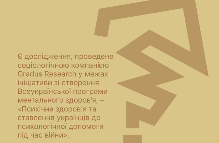 У межах Всеукраїнської програми ментального здоров’я «Ти як?» провели дослідження психологічного стану громадян