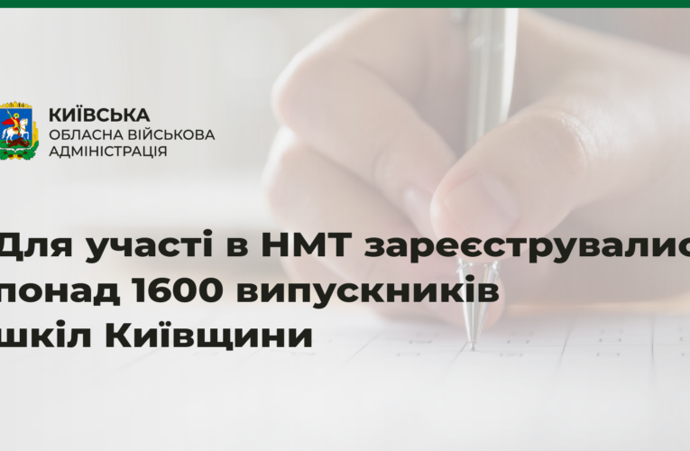 Для участі в національному мультипредметному тесті зареєструвалися понад 1600 випускників шкіл Київщини