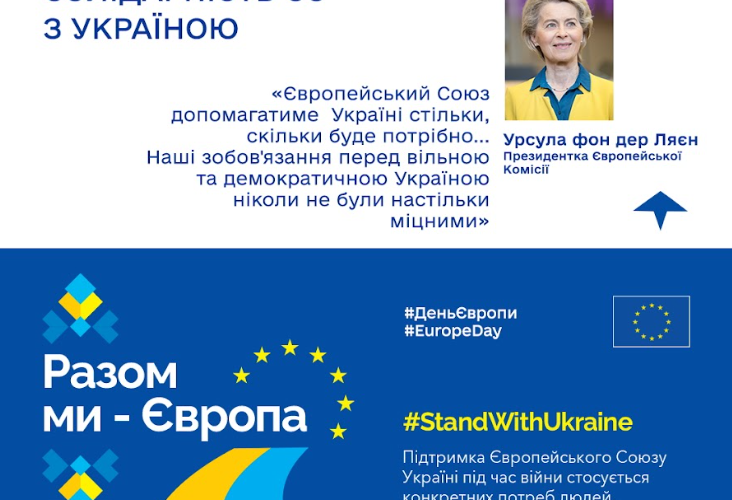 День Європи, відсьогодні цей день також є Днем Європи і в Україні!