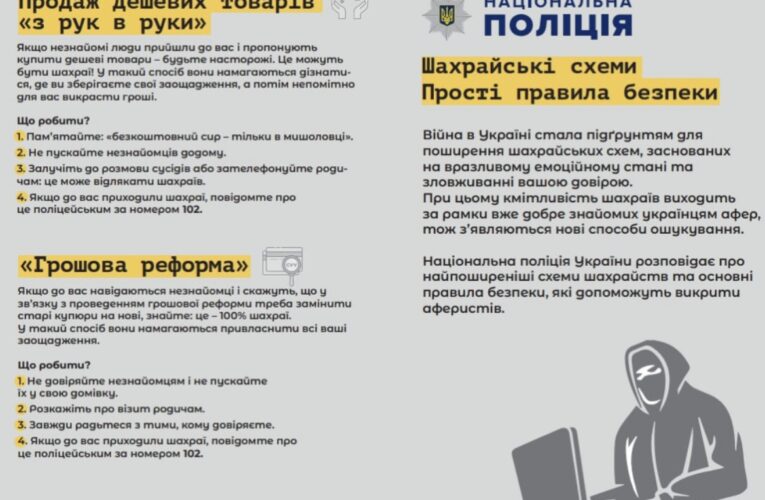 Національна поліція України наголошує на основних правилах безпеки, які допоможуть викрити аферистів. 